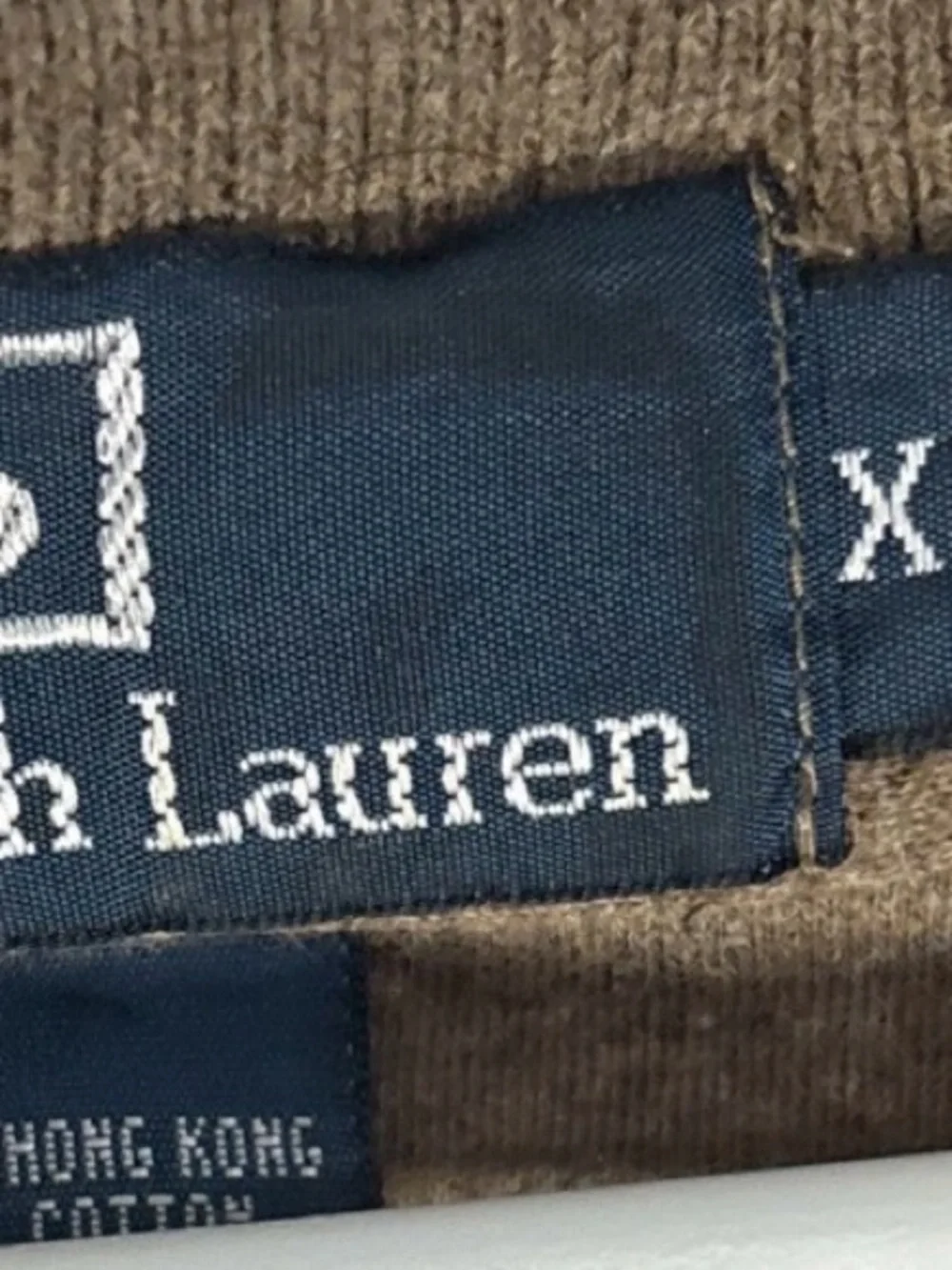 Vtg Polo Ralph Lauren Shirt Mens XL Brown Pique Short Sleeve Blue Tag Y2K Preppy